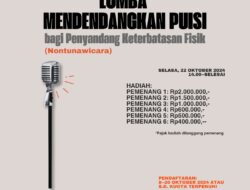 Balai Bahasa Kaltim Gelar Lomba Mendendangkan Puisi Gratis bagi Non Tunawicara