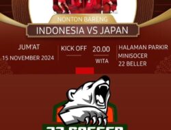 Ayo Nobar Timnas Indonesia vs Jepang di Halaman Mini Soccer 22 Stadium-Beller